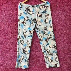 Disney Frozen 2 Olaf Plush Sleep Pajama Pants Large